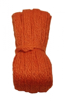 Juteband orange 11mm breit, 10m lang